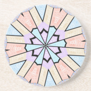 Snygg Fantastisk Mjuk pastel Geometric Art Skriv u Underlägg Sandsten