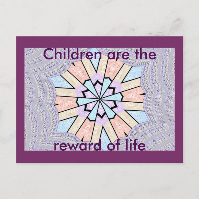 Snygg Fantastisk Mjuk pastel Geometric Art Skriv u Vykort (Framsida)