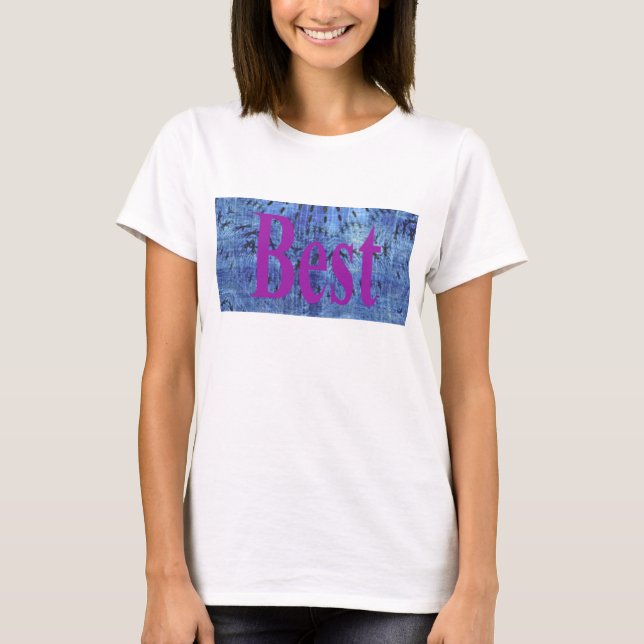 Snygg Fantastisk Modern Denim Design: Söndag Bästa Tee Shirt (Framsida)
