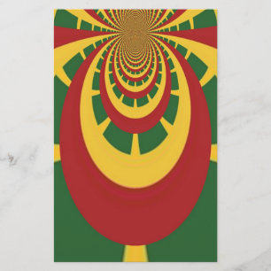Snygg Fantastisk Rasta Färg Art-utskrift Brevpapper