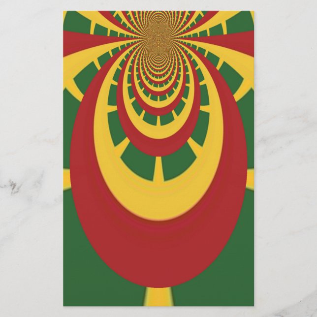 Snygg Fantastisk Rasta Färg Art-utskrift Brevpapper (Framsida)