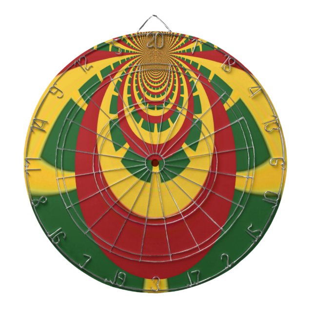 Snygg Fantastisk Rasta Färg Art-utskrift Darttavla (Framsidan)