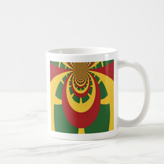 Snygg Fantastisk Rasta Färg Art-utskrift Kaffemugg (Höger)
