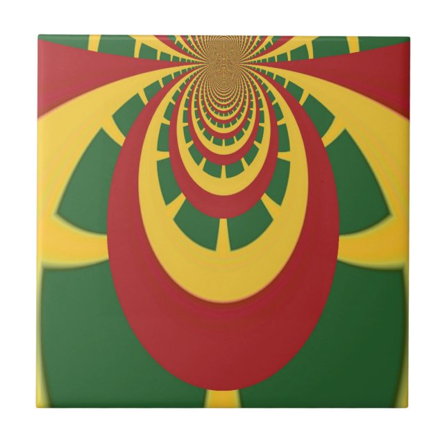 Snygg Fantastisk Rasta Färg Art-utskrift Kakelplatta (Framsidan)