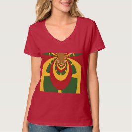 Snygg Fantastisk Rasta Färg Art-utskrift Tee Shirt