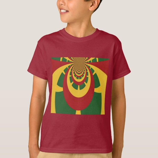Snygg Fantastisk Rasta Färg Art-utskrift Tee Shirt (Framsida)