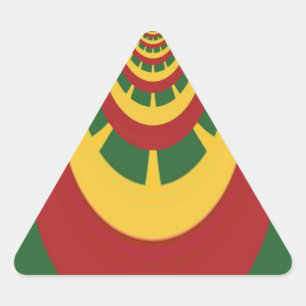 Snygg Fantastisk Rasta Färg Art-utskrift Triangelformat Klistermärke