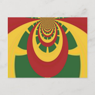 Snygg Fantastisk Rasta Färg Art-utskrift Vykort