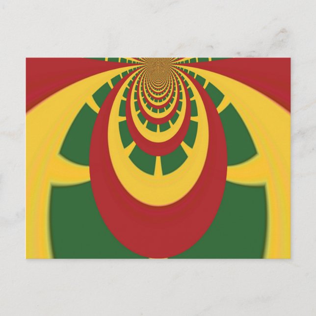 Snygg Fantastisk Rasta Färg Art-utskrift Vykort (Framsida)