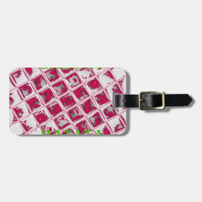 Snygg Fantastisk Red Snyggt Spegel Image Art Bagagebricka (Horisontell Framsida)