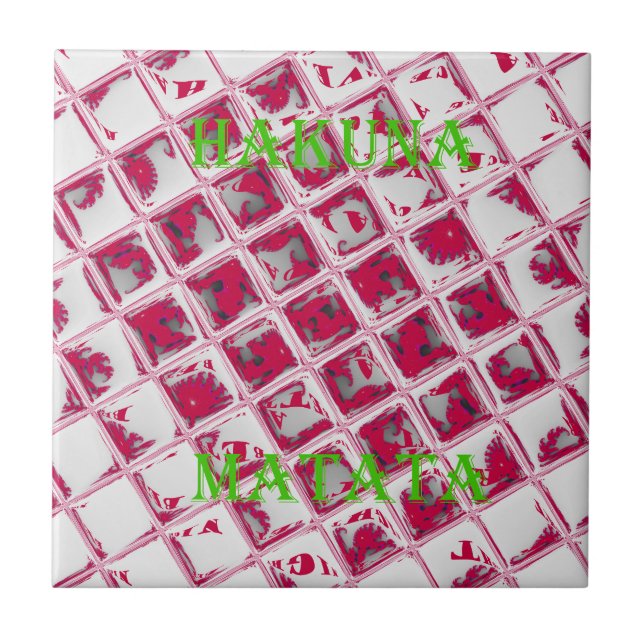 Snygg Fantastisk Red Snyggt Spegel Image Art Kakelplatta (Framsidan)