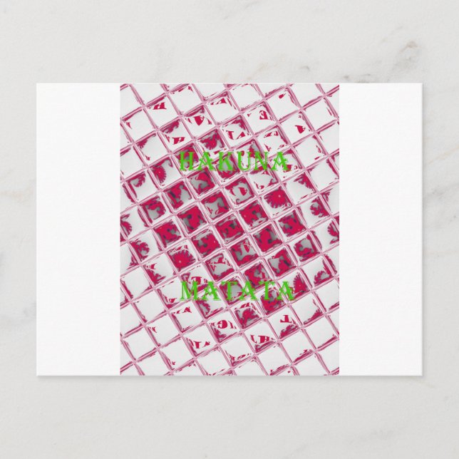 Snygg Fantastisk Red Snyggt Spegel Image Art Vykort (Framsida)