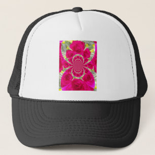 Snygg Fantastisk Röd ros Kaleidoscope Mönster Keps