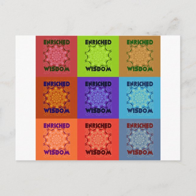 Snygg Fantastisk, snygg poppgrafik: berikad Vykort (Framsida)