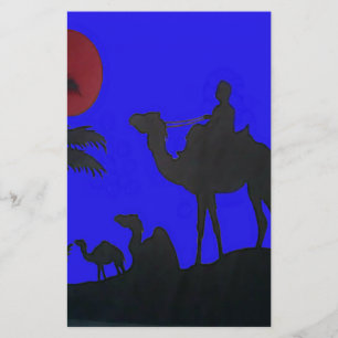 Snygg Fantastisk Sunset Camel Safari Art Print Brevpapper