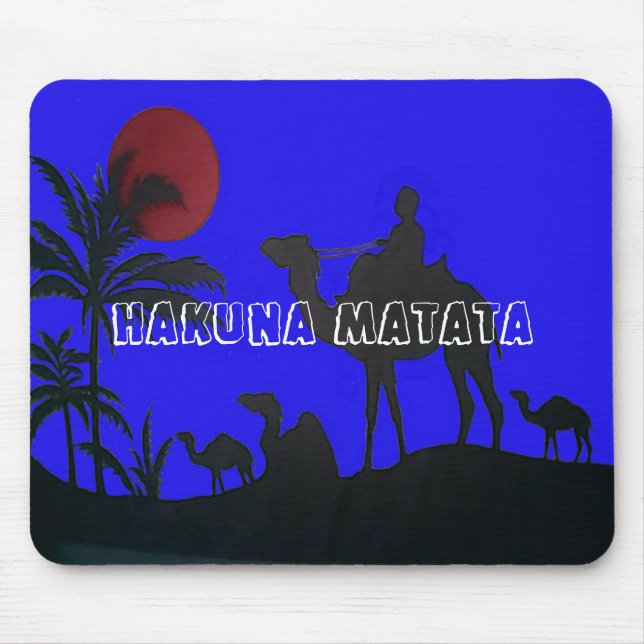 Snygg Fantastisk Sunset Camel Safari Art Print Musmatta (Framsidan)