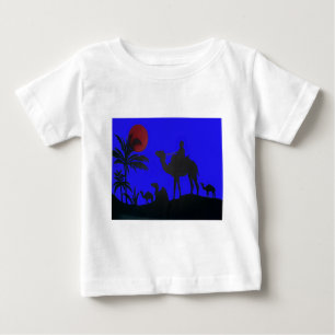 Snygg Fantastisk Sunset Camel Safari Art Print Tee Shirt