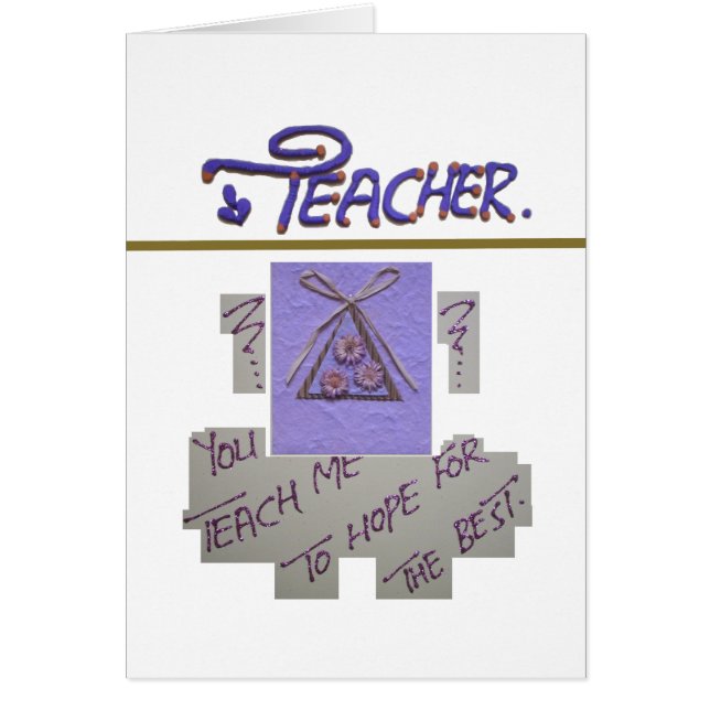 Snygg fantastisk underlärare hälsningskort (Framsidan)