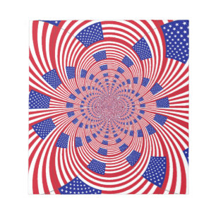 Snygg Fantastisk United Stater Flagga Kaleidoscope Anteckningsblock