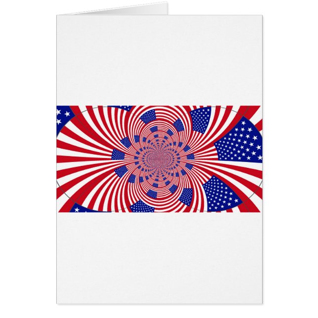 Snygg Fantastisk United Stater Flagga Kaleidoscope Hälsningskort (Framsidan)