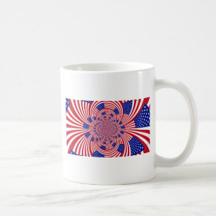 Snygg Fantastisk United Stater Flagga Kaleidoscope Kaffemugg