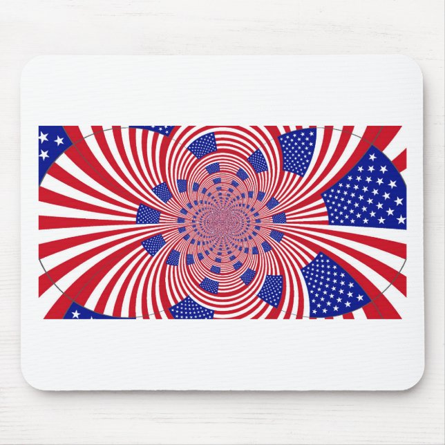 Snygg Fantastisk United Stater Flagga Kaleidoscope Musmatta (Framsidan)