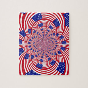 Snygg Fantastisk United Stater Flagga Kaleidoscope Pussel