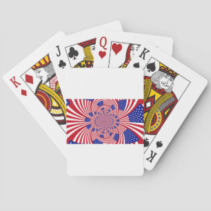 Snygg Fantastisk United Stater Flagga Kaleidoscope Spel Kort