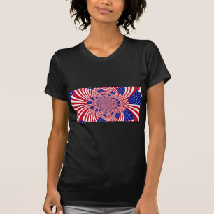 Snygg Fantastisk United Stater Flagga Kaleidoscope T-shirt