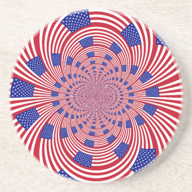 Snygg Fantastisk United Stater Flagga Kaleidoscope Underlägg (Framsidan)