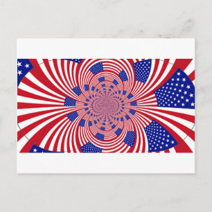 Snygg Fantastisk United Stater Flagga Kaleidoscope Vykort