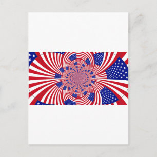 Snygg Fantastisk United Stater Flagga Kaleidoscope Vykort