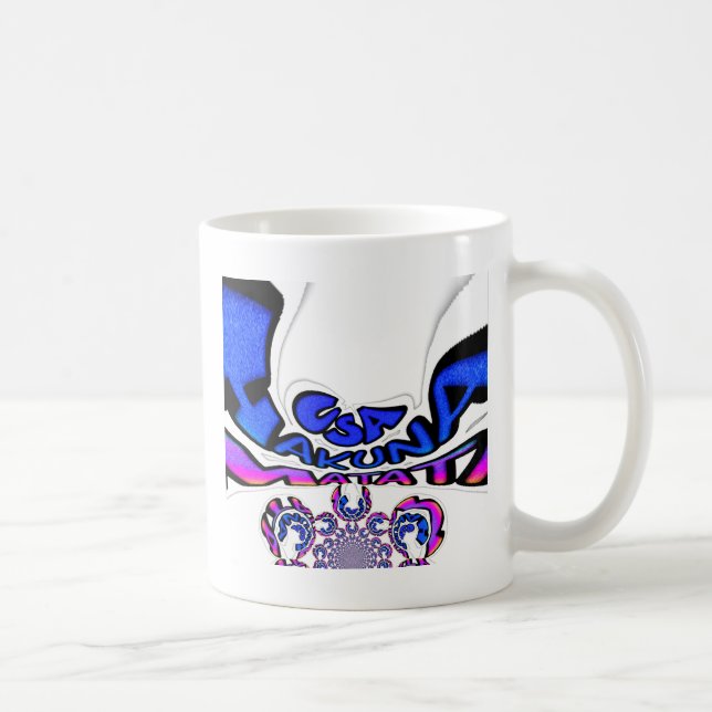 Snygg Fantastisk USA Roligt Text Art Mönster Desig Kaffemugg (Höger)