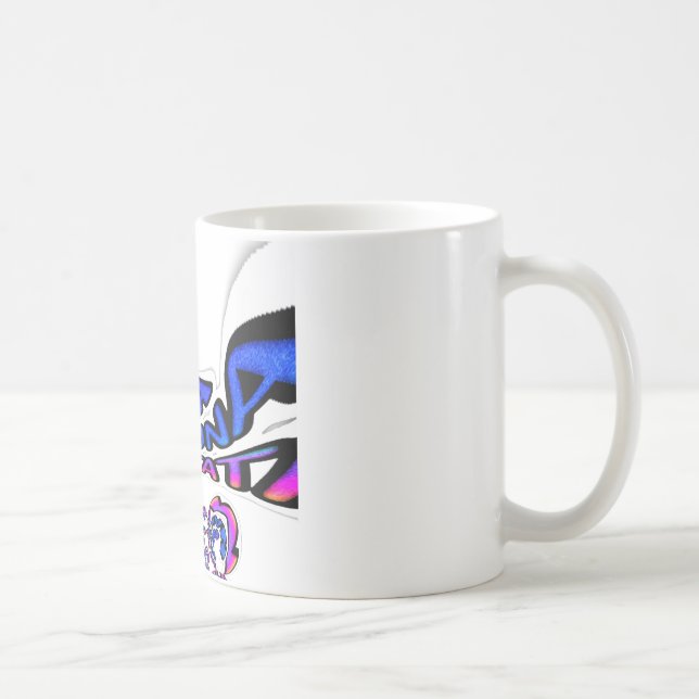 Snygg Fantastisk USA Roligt Text Art Mönster Desig Kaffemugg (Höger)