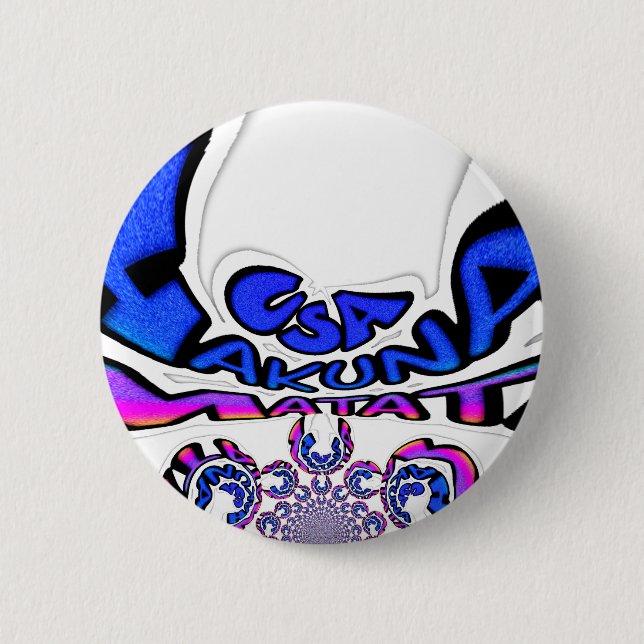 Snygg Fantastisk USA Roligt Text Art Mönster Desig Knapp (Framsida)