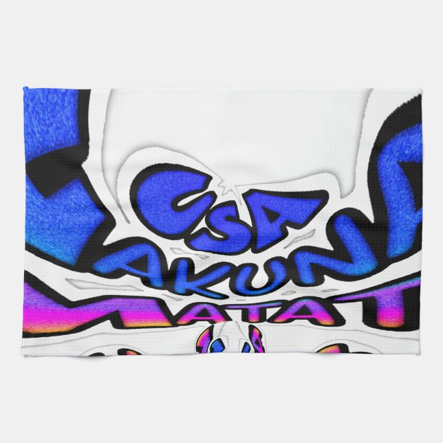 Snygg Fantastisk USA Roligt Text Art Mönster Desig Kökshandduk (Horisontell)