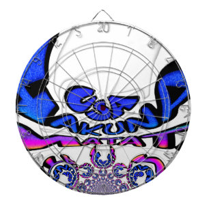 Snygg Fantastisk USA Roligt Text Art Mönster Desig Piltavla