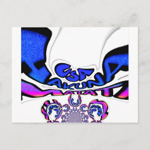 Snygg Fantastisk USA Roligt Text Art Mönster Desig Vykort