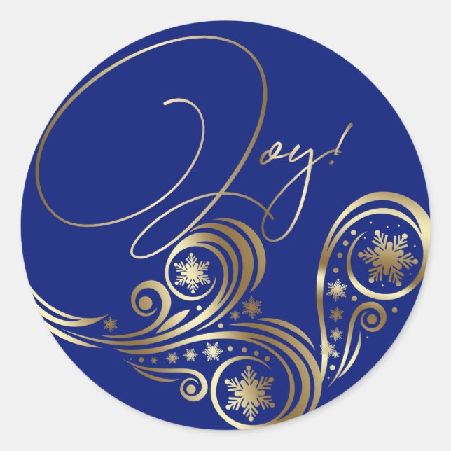 Snygg Fantasy-julförening Runt Klistermärke (Framsida)