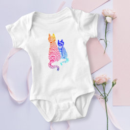 Snygg Färg-gradient med kantmodig Abstrakt T Shirt