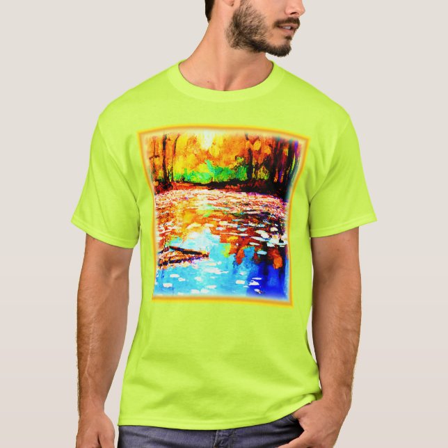 Snygg Färgad Orange Forest. Köp nu T Shirt (Framsida)