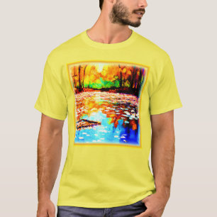 Snygg Färgad Orange Forest. Köp nu T Shirt
