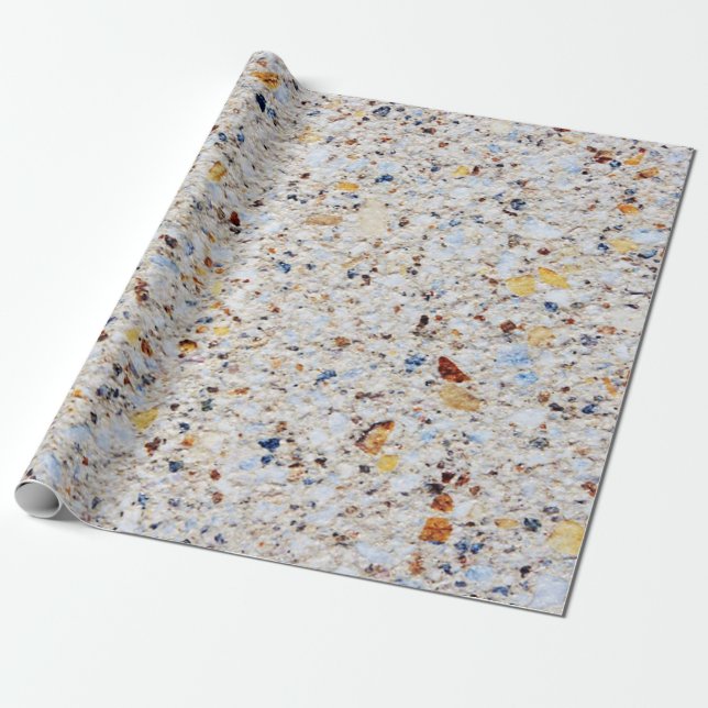Snygg Färgrik Marmor Granit Stentextur Presentpapper (Utrullad)