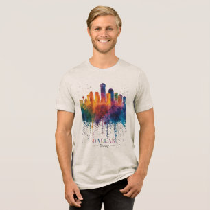 Snygg färgstark hyllning till Dallas Texas T Shirt