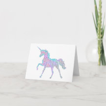 Snygg färgstark Unicorn BLANK