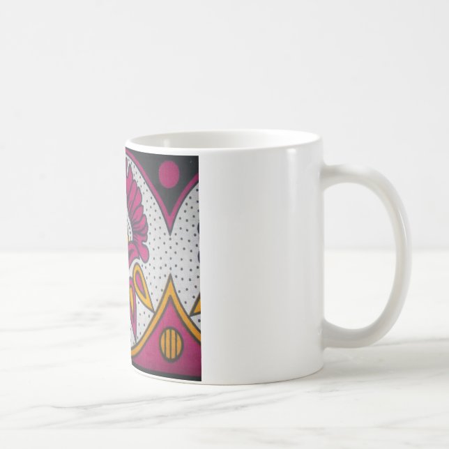 Snygg färgstark utskrift av African Fabric Motif A Kaffemugg (Höger)