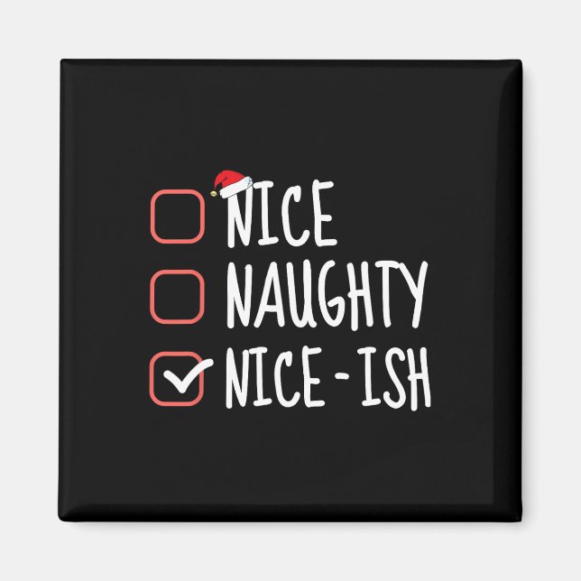 Snygg, fin, fin jullista Santa C Magnet (Framsidan)