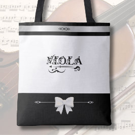 Snygg fiolvioloncellist Svart och vit fiol Shopper Tygkasse