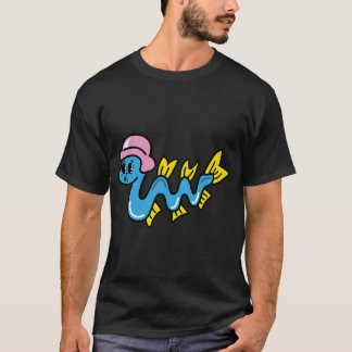 Snygg fisk soldat tecknad serie havskrigare med hj t shirt