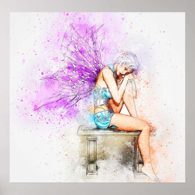 Snygg fjärilsvaktart poster (Framsidan)